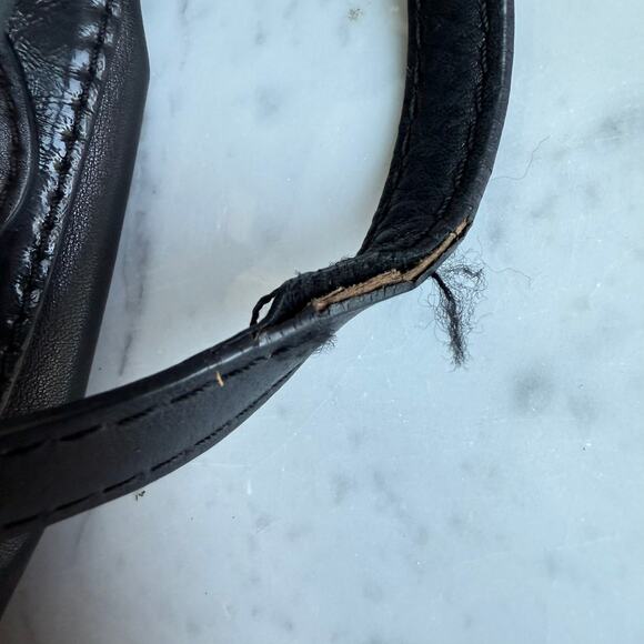 Coach Black Leather Shoulder Bag Peyton 14522 – Chain Strap Y2K Carryall - Picture 7 of 16